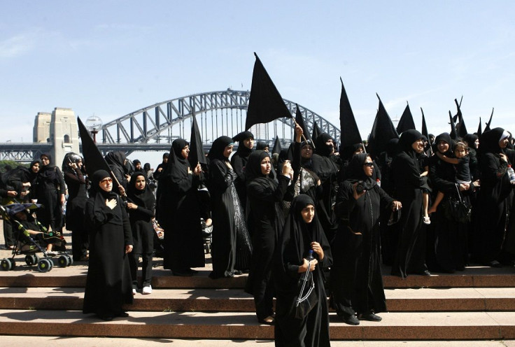 Shi'ite Muslim women attend an Ashura procession in central Sydney January 7, 2009.