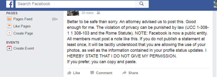 FB Legal Notice