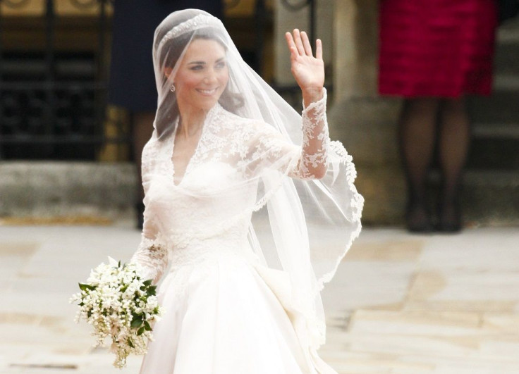 Kate Middleton arrives to Westminster Abbey for her marriage to Britain's Prince William in central London April 29, 2011.