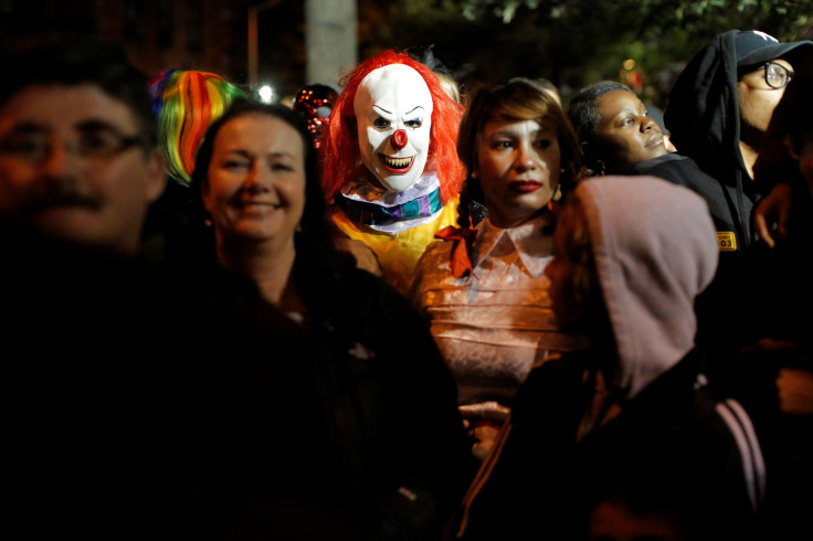 A clown amongst a crowd