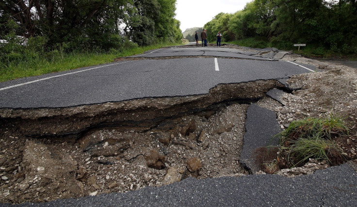 A fractured road caused by an earthquake stops vehicle access near the town of Ward, 70 kilometers south of Blenheim on New Zealand's South Island, November 14, 2016.
