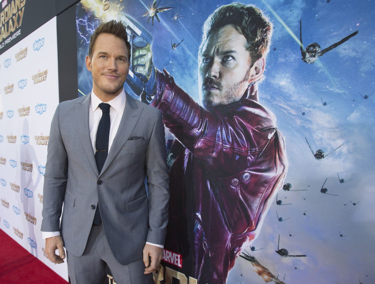 Cast member Chris Pratt poses at the premiere of "Guardians of the Galaxy" in Hollywood, California July 21, 2014.