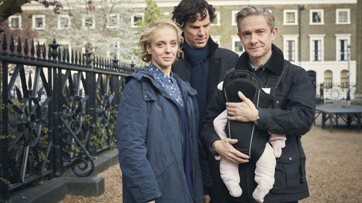 "Sherlock" stars Benedict Cumberbatch, Martin Freeman and Amanda Abbington
