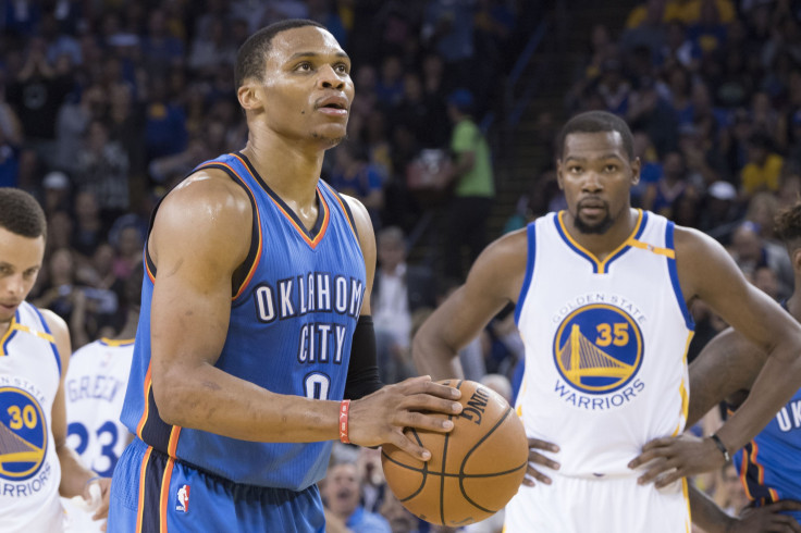 Golden State Warriors vs Oklahoma City Thunder, Russell Westbrook, Kevin Durant