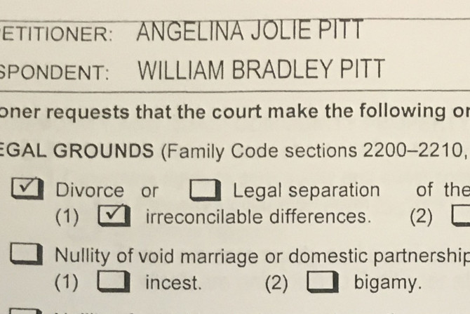 Brad, Angelina Divorce Papers