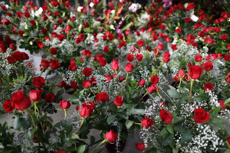 Valentine's Day roses are seen for sale in Los Angeles, U.S. February 14, 2017. 