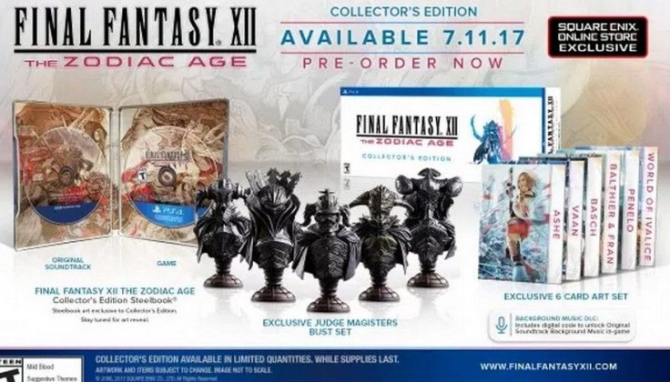 'Final Fantasy XII: The Zodiac Age': What are included in the Standard, Limited and Collector's edition package
