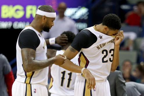 DeMarcus Cousins and Anthony Davis of the New Orleans Pelicans