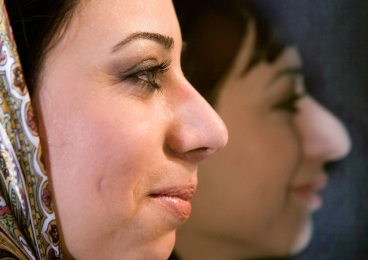 woman who underwent nose surgery