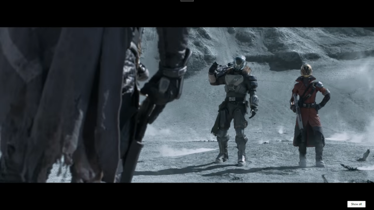 A screenshot from a live action trailer of "Destiny."