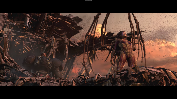 A screenshot from a teaser trailer of the latest "StarCraft 2" expansion