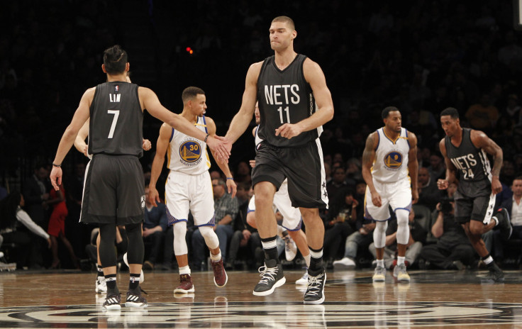 Jeremy Lin, Brook Lopez with the Brooklyn Nets