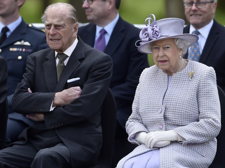 Britain's Queen Elizabeth sits with Prince Philip during a visit to Whipsnade Zoo where she opened the new Centre for Elephant Care, in Dunstable, Britain April 11, 2017.