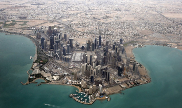 An aerial view shows Doha's diplomatic area March 21, 2013.