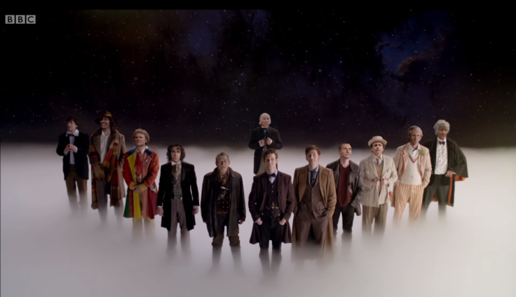 The Doctors of "Doctor Who" -- screenshot from "The Day of the Doctor"