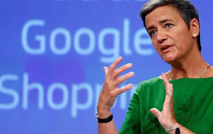 European Competition Commissioner Margrethe Vestager holds a news conference at the EU Commission's headquarters in Brussels, Belgium, June 27, 2017.