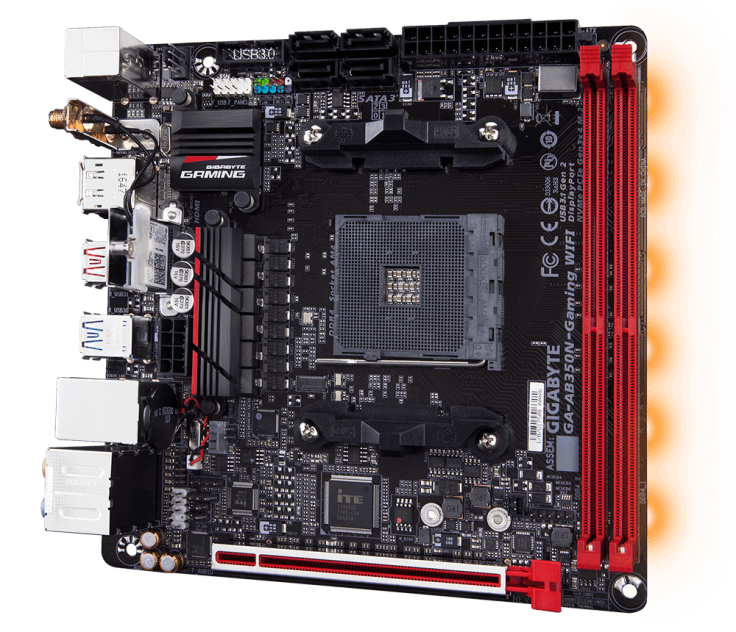 Gigabyte AB350N-Gaming WiFi mini-ITX motherboard