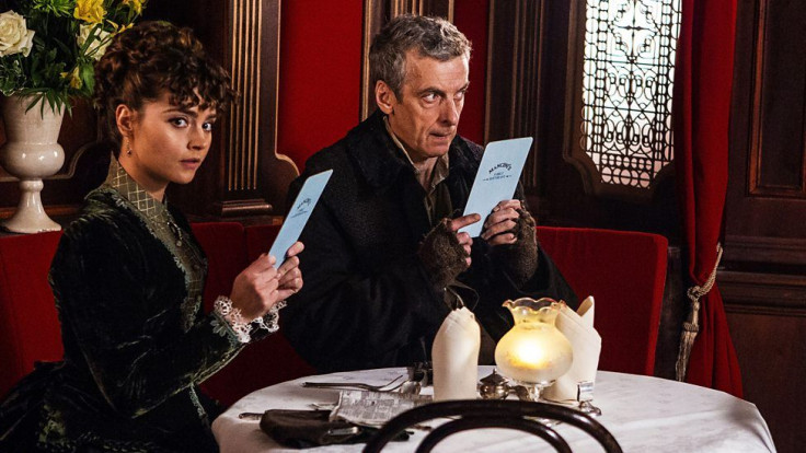 Jenna Coleman and Peter Capaldi as Clara Oswald and the Twelfth Doctor respectively in "Doctor Who" season 8 episode 1 "Deep Breath"