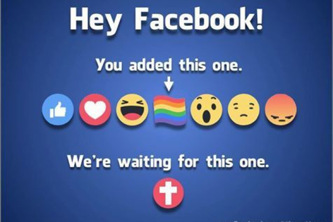 Conservative Christians are demanding for a crucifix button on Facebook