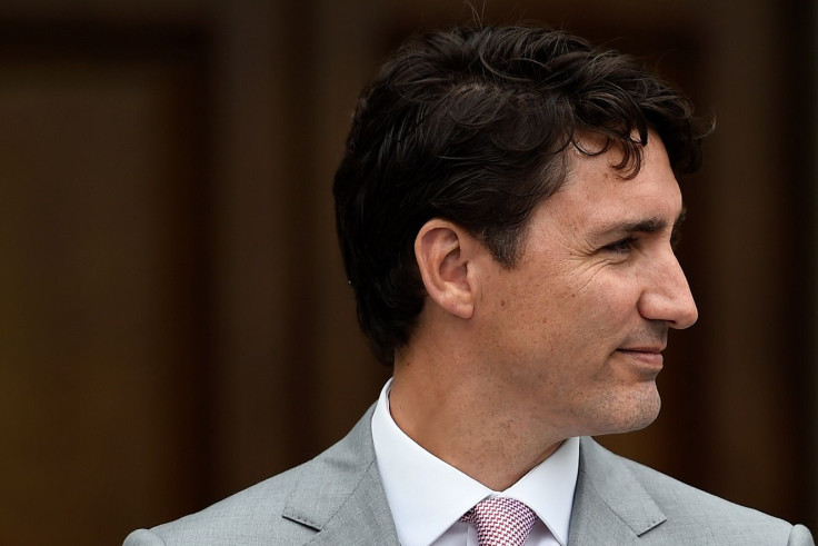 Canada's Prime Minister Justin Trudeau speaks at a press conference with Taoiseach Leo Varadkar at Farmleigh House, Dublin, Ireland July 4, 2017.