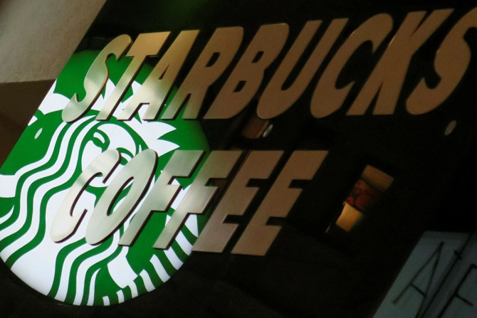 A Starbucks logo is seen at a Starbucks coffee shop in Vienna, Austria, December 27, 2016.