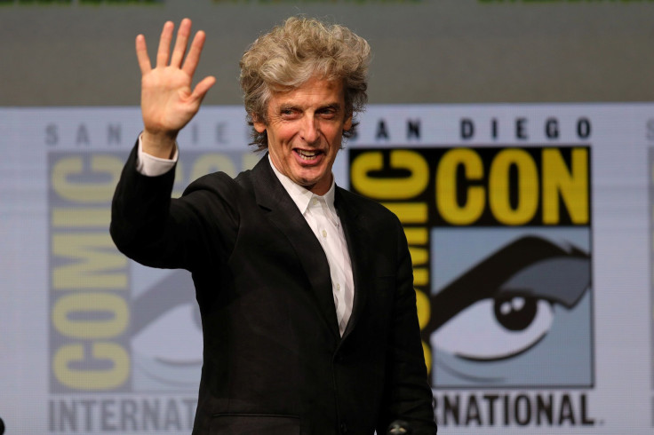 Actor Peter Capaldi says good-bye as Dr Who to fans during the Hall H event for "Dr. Who" at Comic Con International in San Diego, California, U.S., July 23, 2017.