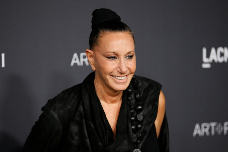 Fashion designer Donna Karan poses at the Los Angeles County Museum of Art (LACMA) Art+Film Gala in Los Angeles, October 29, 2016.