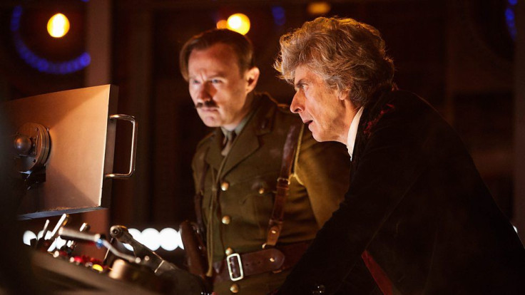 Mark Gatiss as the Captain and Peter Capaldi as the Doctor in "Doctor Who" Christmas Special "Twice Upon a Time"