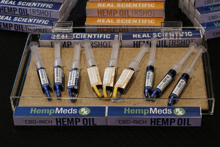 Cartridges of cannabidiol (CBD)-rich hemp oil for medical use are displayed during the International Cannabis Association Convention in New York, October 12, 2014.