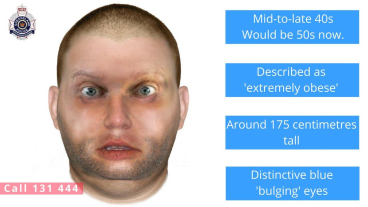 Queensland Police released a computer-generated image of an obese, blue-eyed man accused of raping an underage girl more than a decade ago.