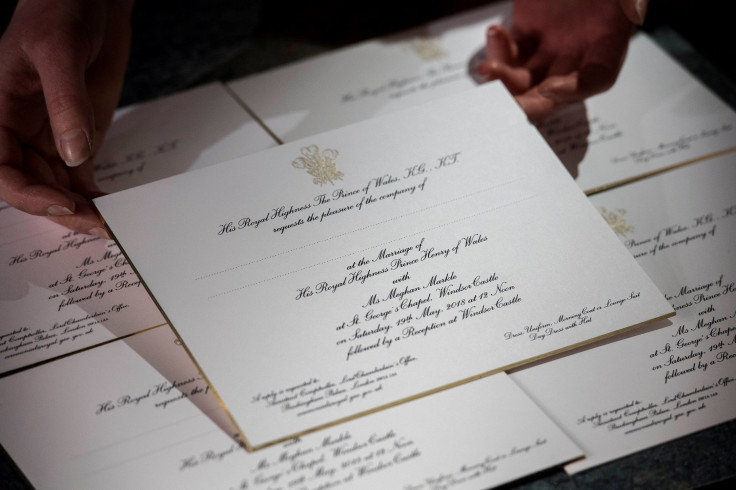 Invitations for Britain's Prince Harry and Meghan Markle's wedding in Windsor Castle in May, are seen after they have been printed at the workshop of Barnard and Westwood in London, March 22, 2018.