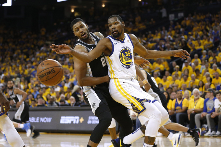 warriors vs spurs kevin durant