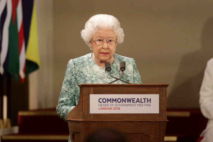 Britain's Queen Elizabeth speaks at the formal opening of the Commonwealth Heads of Government Meeting