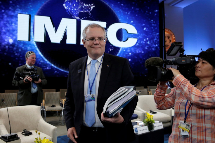 Australian Treasurer Scott Morrison attends the IMFC plenary during the IMF/World Bank annual meetings in Washington, U.S., October 8, 2016.