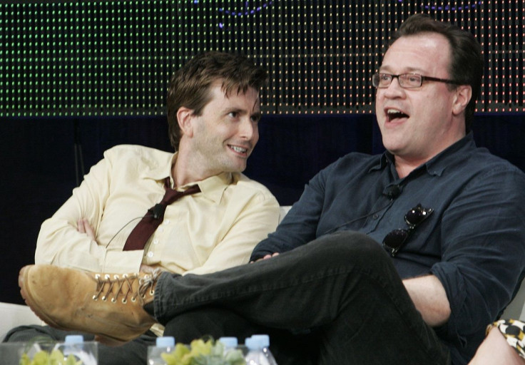Actor David Tennant, star of the BBC America network drama series "Doctor Who" (L) and lead writer and executive producer of the series, Russell T. Davies