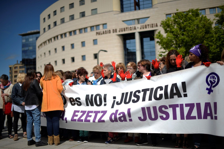 Protest in Pamplona, Spain