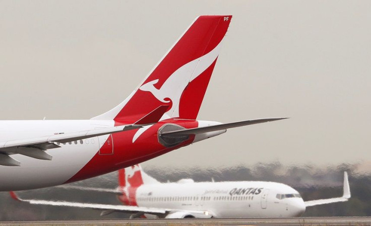 Qantas planes taxi at Kingsford Smith International Airport in Sydney, Australia, February 22, 2018.