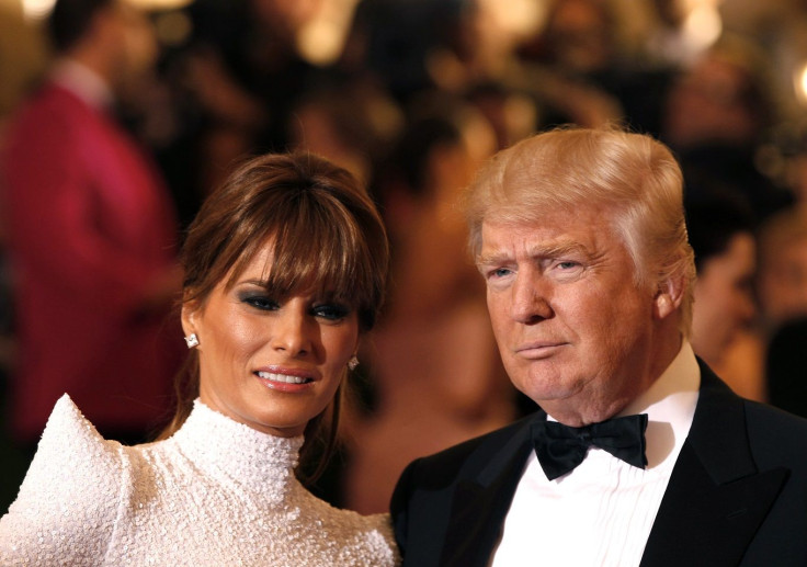Real estate magnate Donald Trump and his wife Melania arrive at the Metropolitan Museum of Art Costume