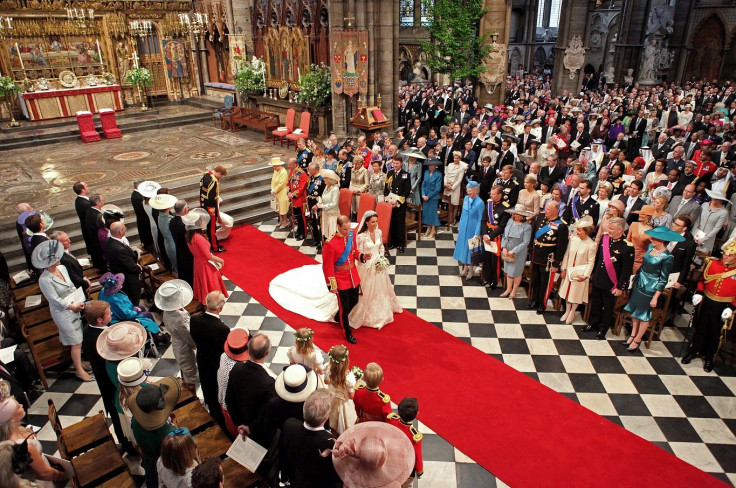 Britain's Prince William and Catherine, Duchess of Cambridge, walk up the aisle after their wedding ceremony in Westminster Abbey, in central London April 29, 2011.