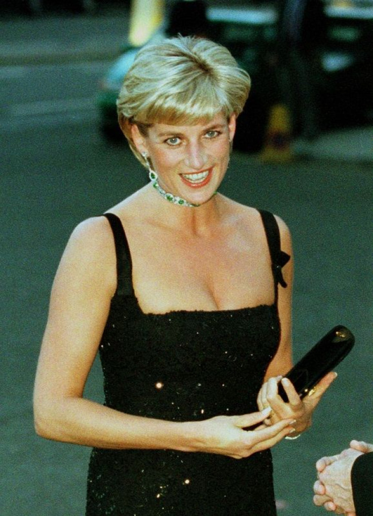 Diana Princess of Wales arrives at the Tate Gallery in London for a gala evening sponsored by Chanel, July 1.