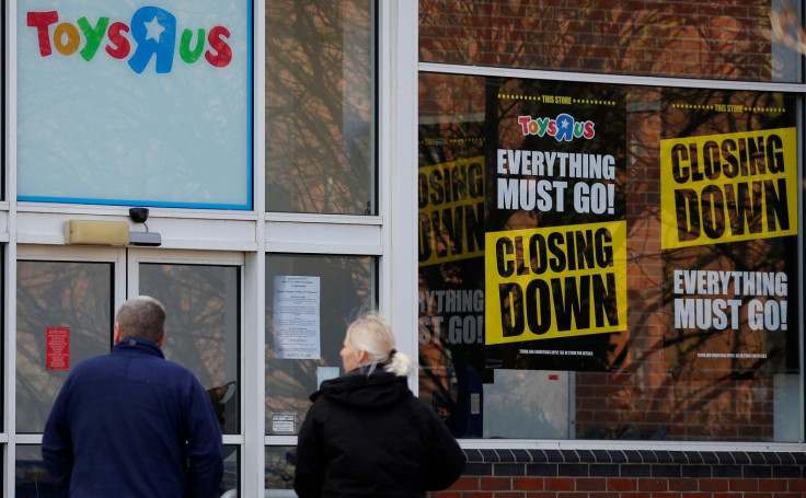 Closing down signs are seen outside the Toys R Us store in Liverpool, Britain, March 19, 2018.