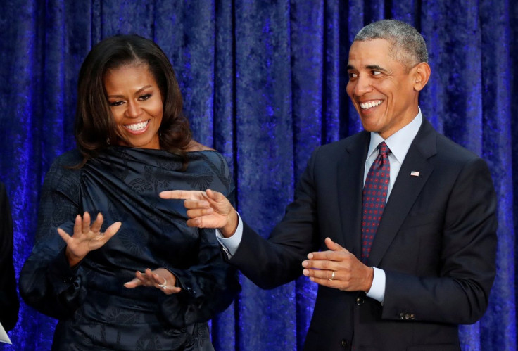 Former U.S. President Barack Obama and former first lady Michelle Obama