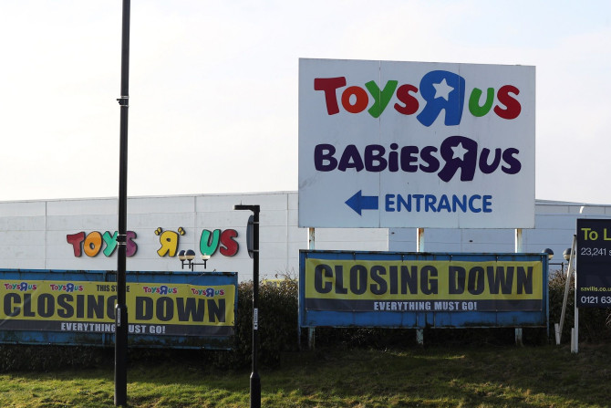 Closing down signs are seen outside the Toys R Us store in Coventry, Britain, March 13, 2018.
