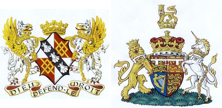 Prince William's coat of arms plus Spencer family's