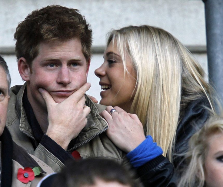 Britain's Prince Harry (L) and Chelsy Davy