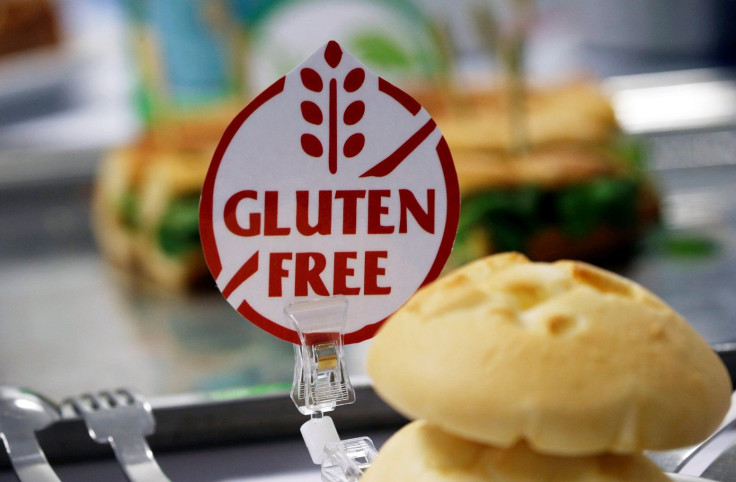 A gluten-free sticker is displayed near sandwiches in Colomiers near Toulouse, France, December 13, 2017.
