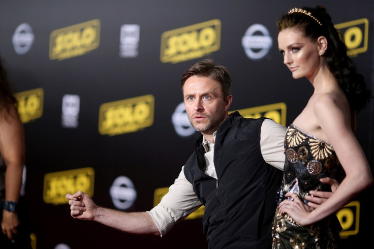 Chris Hardwick and Lydia Hearst  attend the premiere for the movie "Solo: A Star Wars Story" in Los Angeles, California, U.S., May 10, 2018.