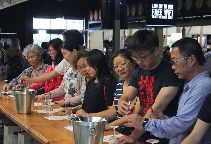 Chinese tourists sample wine at McGuigan Winery in the Hunter Valley, located north of Sydney in Australia, February 3, 2018. Picture taken February 3, 2018.