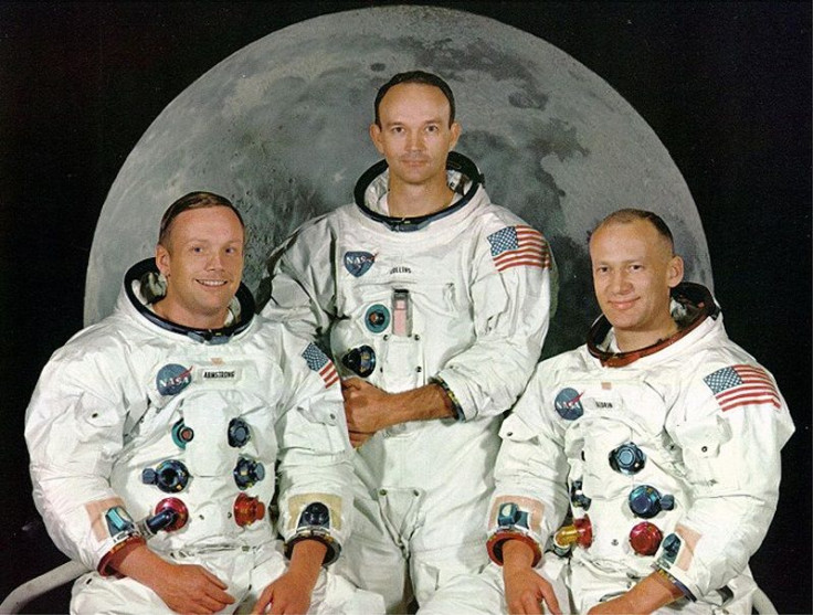 Apollo 11 astronauts (L-R) Neil Armstrong, Michael Collins and Edward "Buzz Aldrin