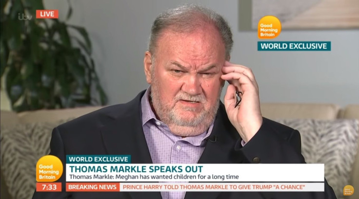 Screenshot of Thomas Markle's interview with "Good Morning Britain"